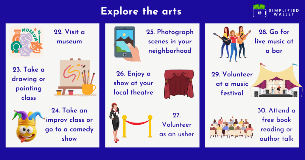 Explore the arts while you save